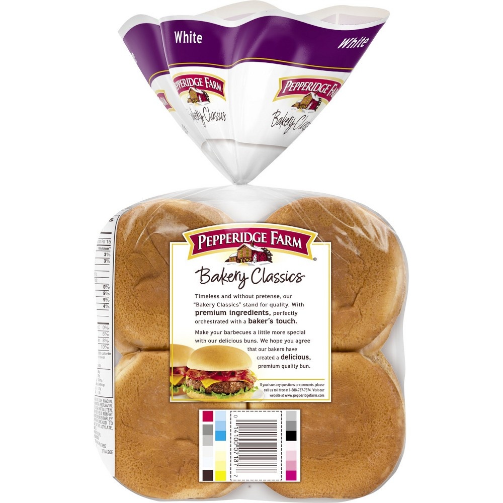 Pepperidge Farm Bakery Classics Soft White Hamburger Buns 8 Ct; 14.5 Oz ...