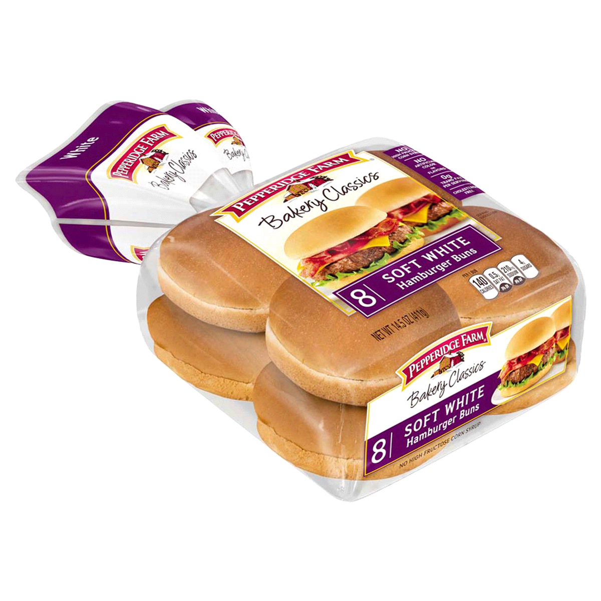 slide 71 of 125, Pepperidge Farm Soft White Hamburger Buns, 8-Pack Bag, 8 ct; 14.5 oz