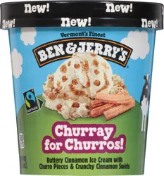 Ben & Jerry's Churray for Churros Cinnamon Ice Cream - 16 fl oz