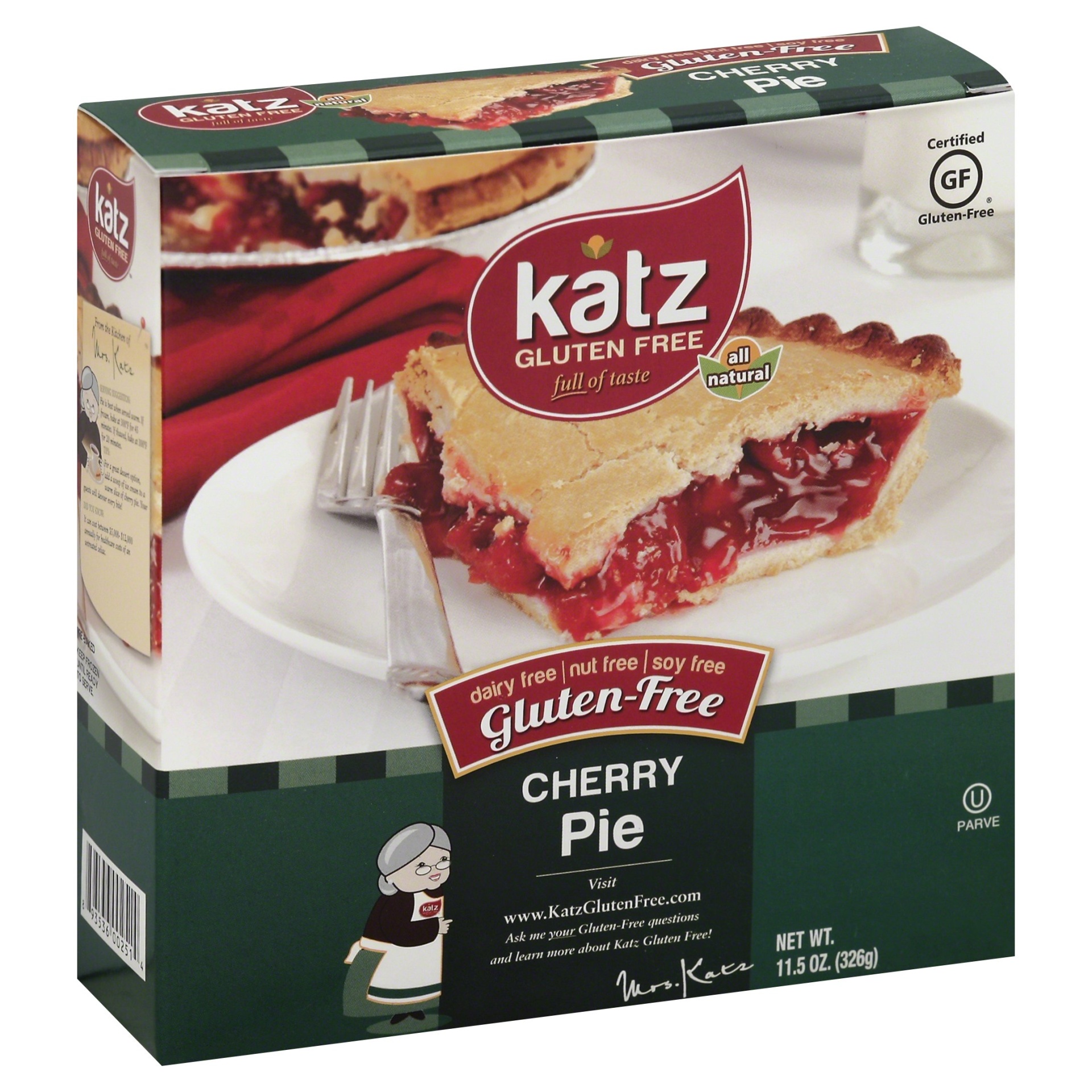 slide 1 of 1, Katz Gluten Free Cherry Pie, 11.5 oz