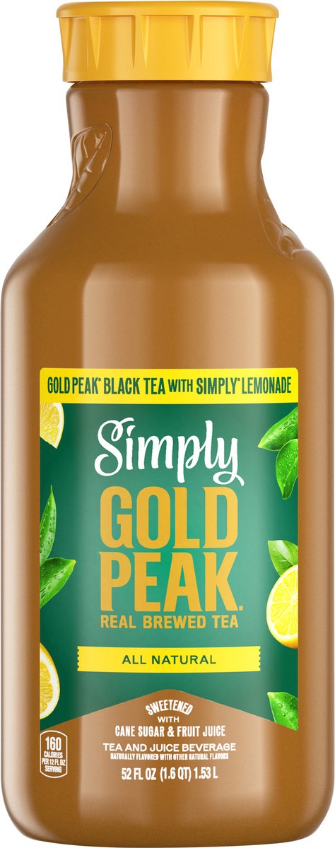slide 5 of 11, Simply Gold Peak - Tea & Lemonade Bottle, 52 fl oz, 52 fl oz