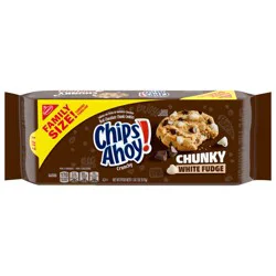 CHIPS AHOY! Chunky White Fudge Chocolate Chunk Chocolate Chip Cookies, Family Size, 18 oz