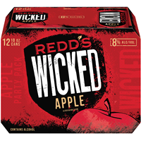slide 4 of 13, Redd's Wicked Apple Ale Beer, 8% ABV, 12 ct; 10 fl oz
