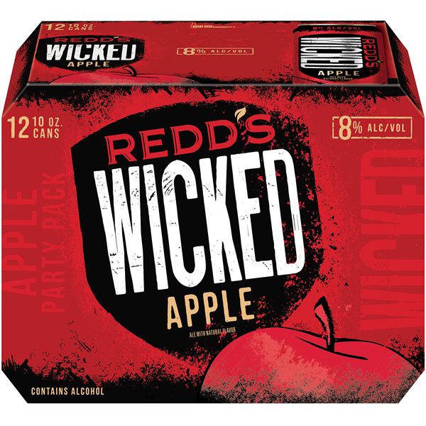 slide 12 of 13, Redd's Wicked Apple Ale Beer, 8% ABV, 12 ct; 10 fl oz