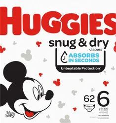 Huggies Snug & Dry 6 (Over 35 lb) Disney Baby Diapers Size 6 62 ea