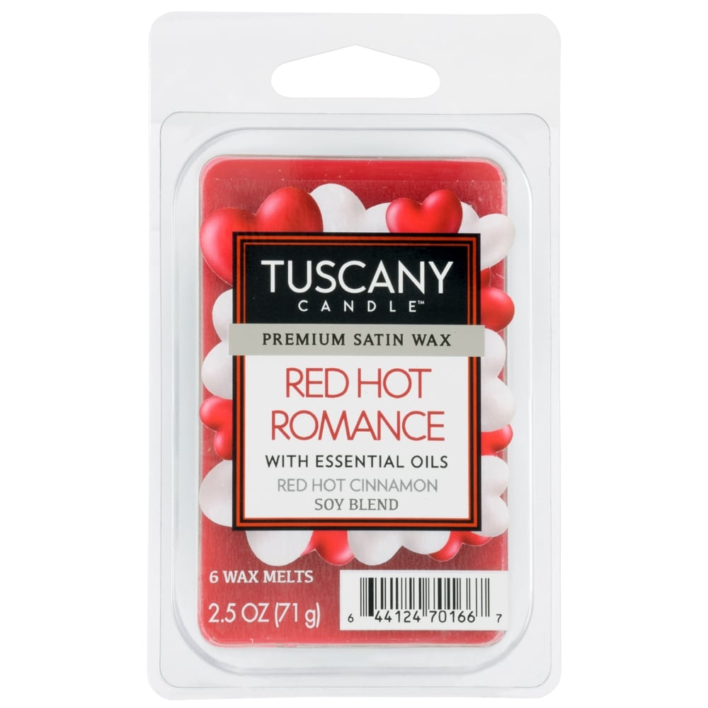 slide 1 of 1, Tuscany Candle Red Hot Romance Soy Blend Wax Melts, 6 ct