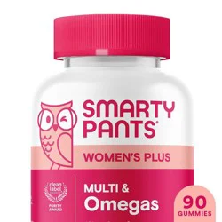SmartyPants Women's Plus Strawberry, Orange, and Lemon Flavor Multi & Omegas 90 Gummies