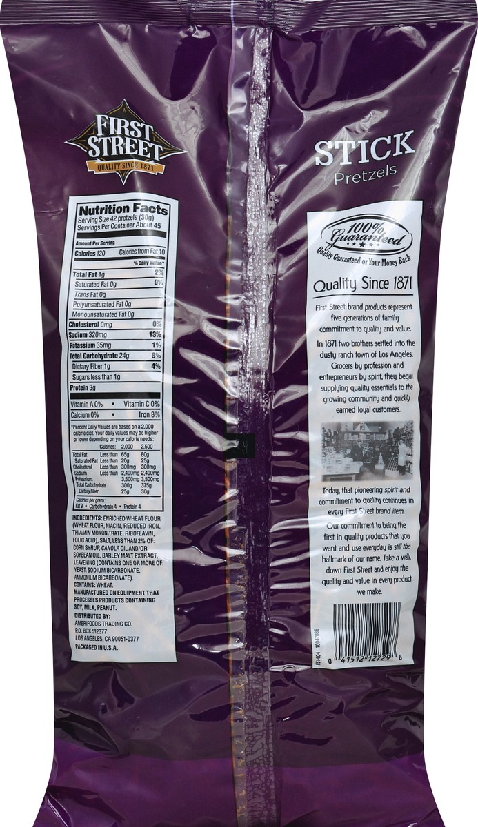 slide 4 of 6, First Street Stick Pretzels, 48 oz