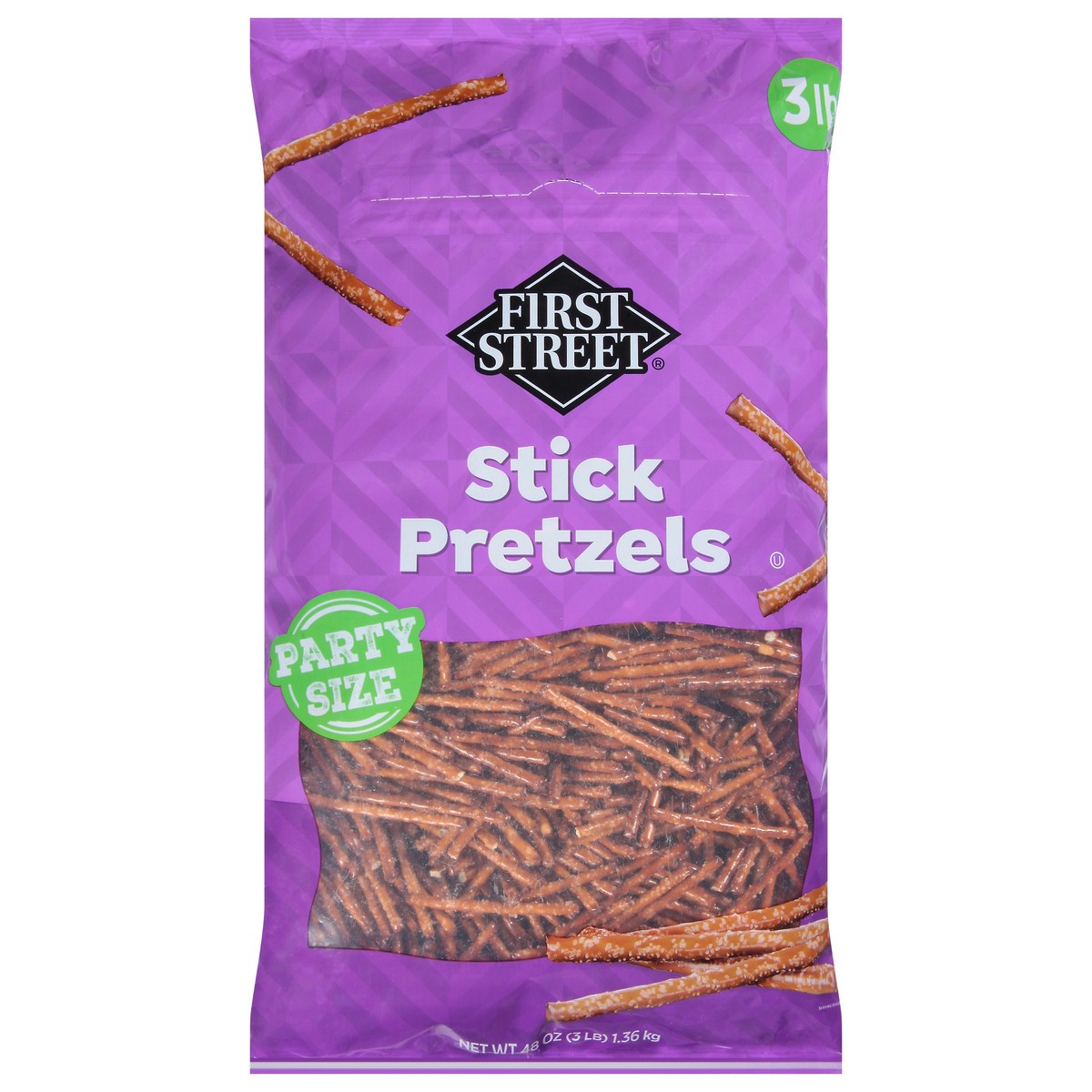 slide 1 of 6, First Street Stick Pretzels, 48 oz