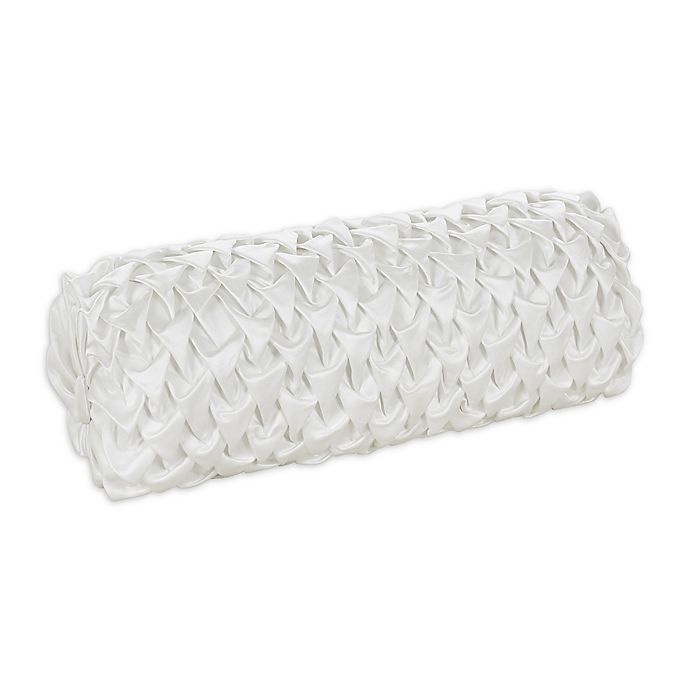 slide 1 of 2, J. Queen New York Cordelia Neck Roll Pillow - White, 1 ct