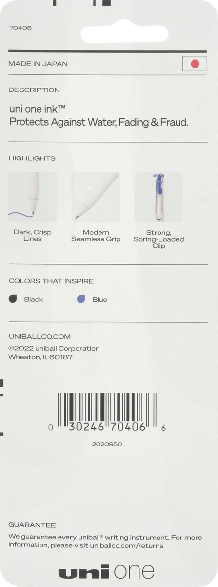 slide 3 of 10, Uni One Medium 0.7 mm Assorted Gel Pens 3 ea, 3 ct