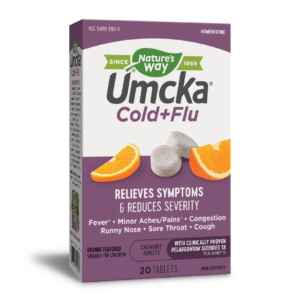 slide 1 of 1, Nature's Way Umcka Orange Cold & Flu (Tablets), 20 ct