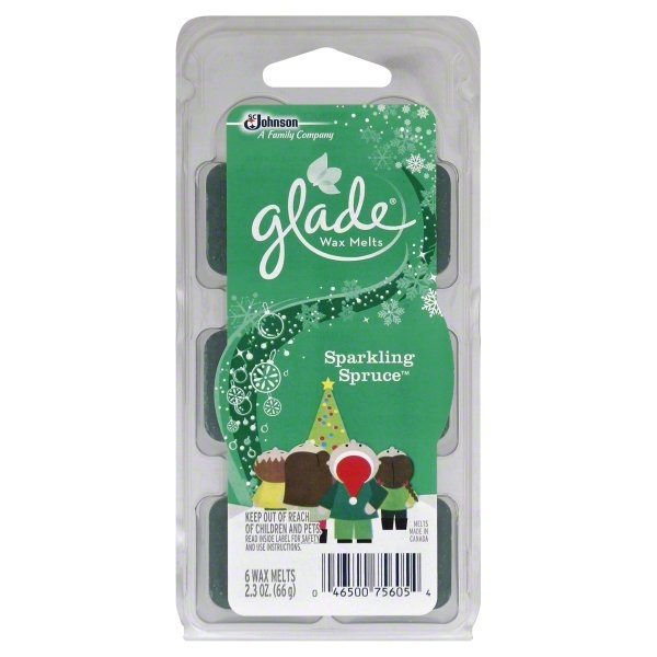 slide 1 of 2, Glade Holiday Collection Wax Melts Sparkling Spruce, 6 ct; 2.3 oz