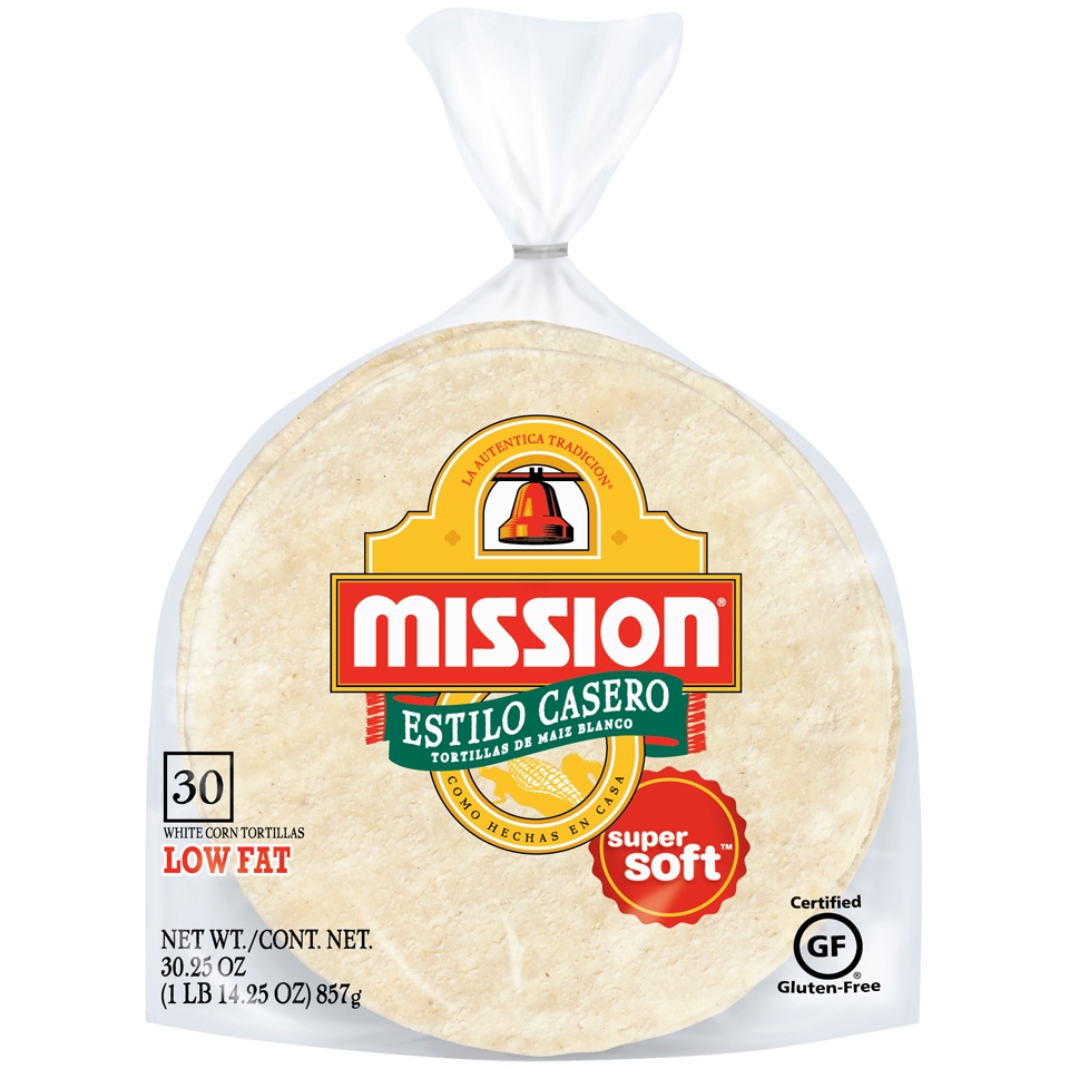 slide 1 of 4, Mission Estilo Casero White Corn Tortillas 30 ct Bag, 30 ct; 30.25 oz