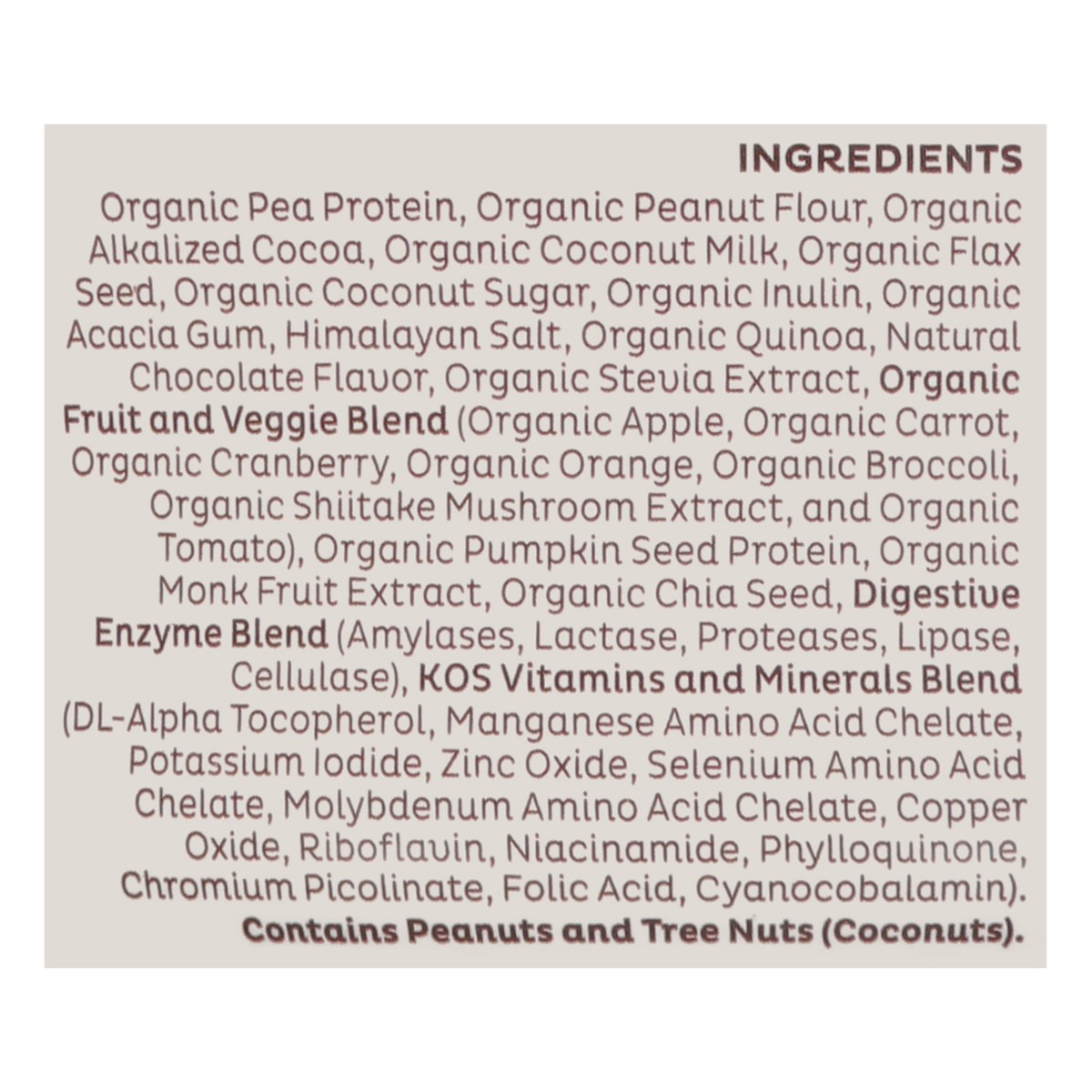 slide 10 of 11, KOS Organic Chocolate Peanut Butter Flavored Plant Protein 13.75 oz, 13.75 oz