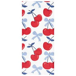 Meijer Corporate Seasonal MCS Americana Cherries & Bows Dual Kitchen Towel, 16 in x 26 in