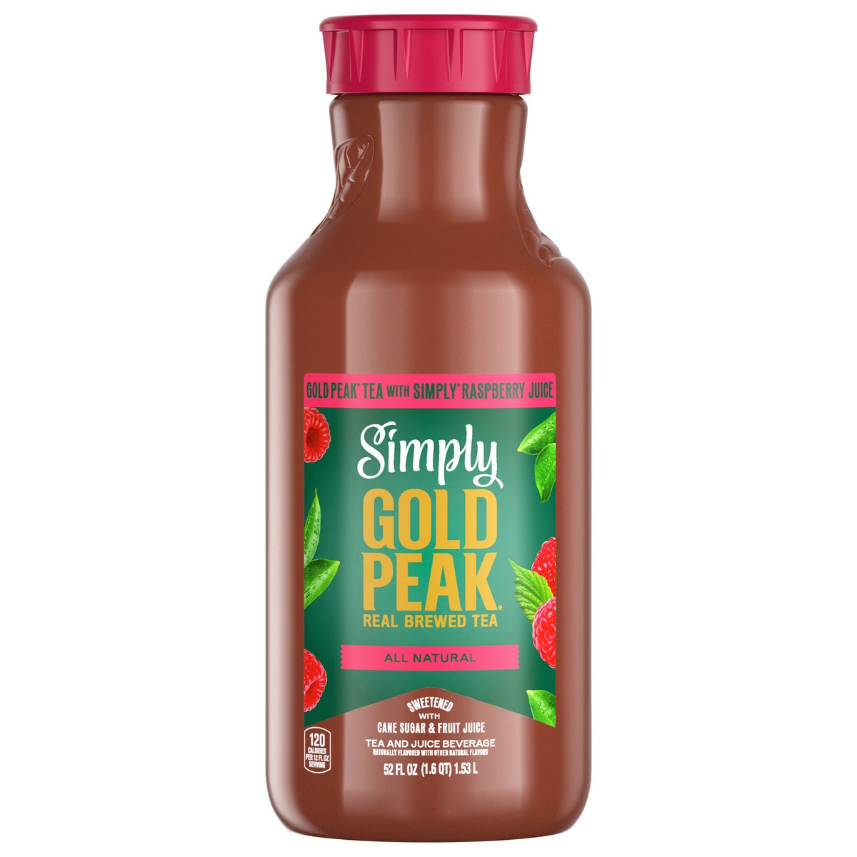 slide 4 of 11, Simply Gold Peak - Tea & Raspberry Bottle, 52 fl oz, 52 fl oz