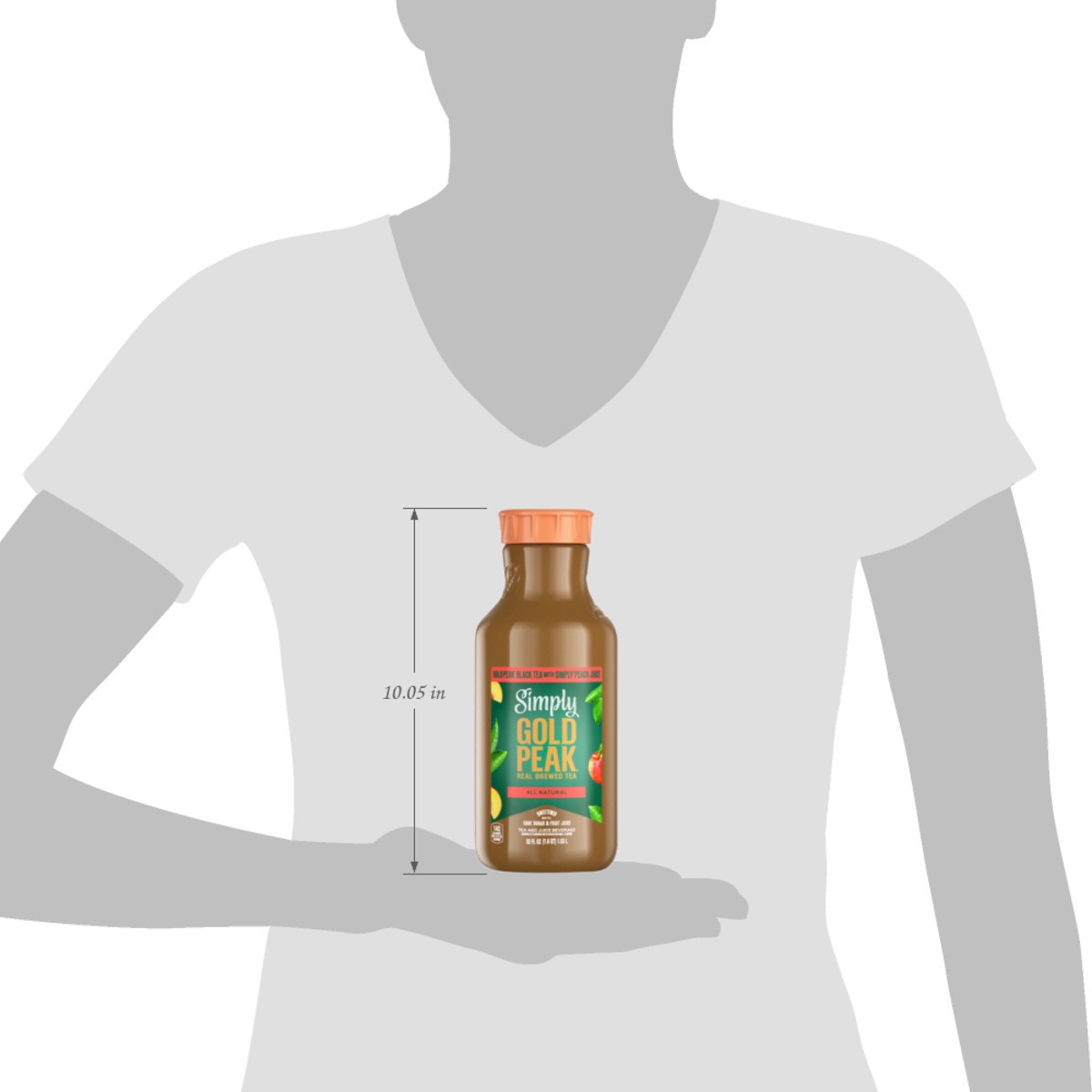 slide 6 of 11, Simply Gold Peak - Tea & Peach Bottle, 52 fl oz, 52 fl oz