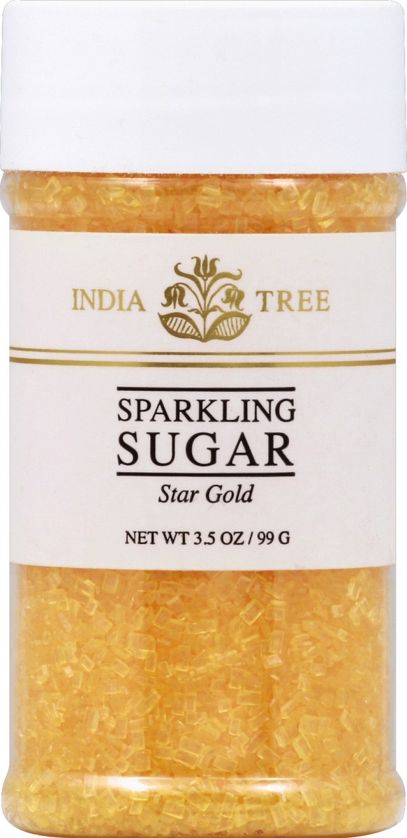 slide 2 of 2, India Tree Star Gold Sparkling Sugar, 3.5 oz
