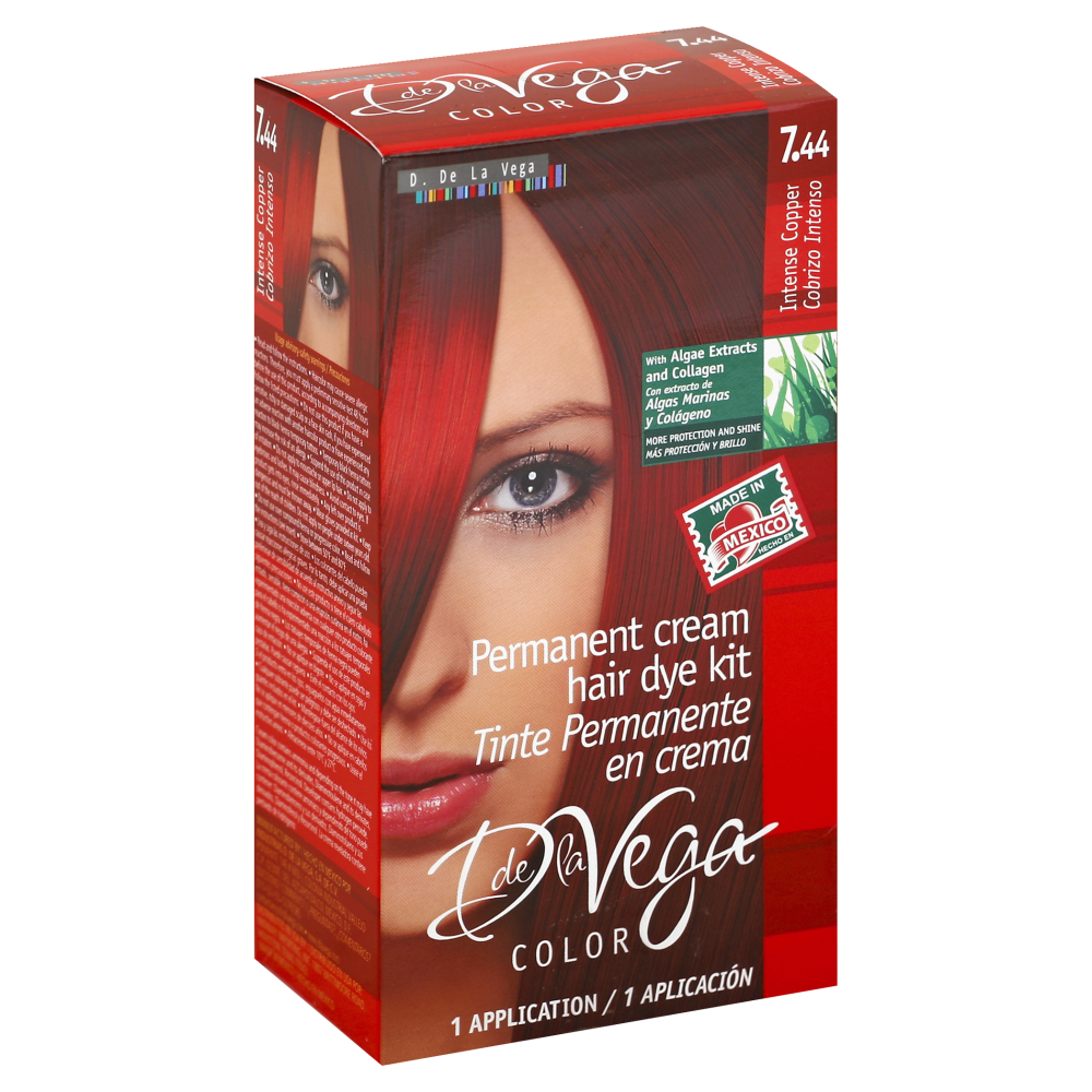 slide 1 of 1, D de la Vega Intense Copper Permanent Cream Hair Dye Kit, 1 ct