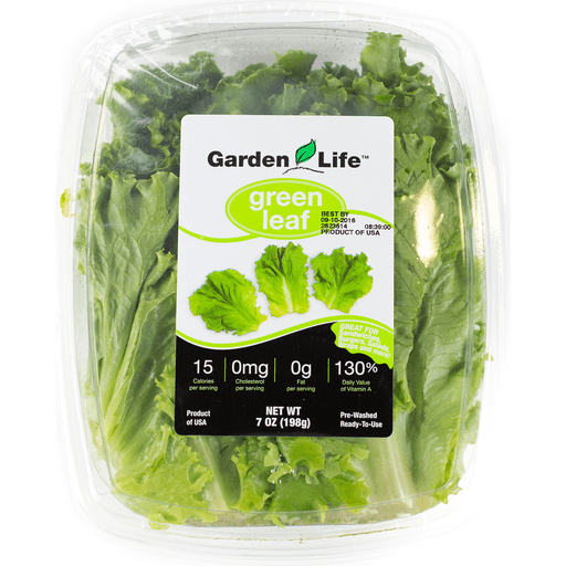 slide 2 of 2, Garden Life Green Leaf Lettuce, 7 oz