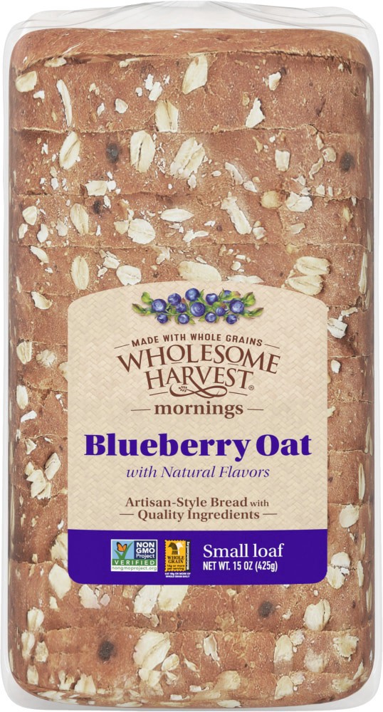 slide 6 of 6, Wholesome Harvest Blueberry & Oat Sliced Bread, 15 oz