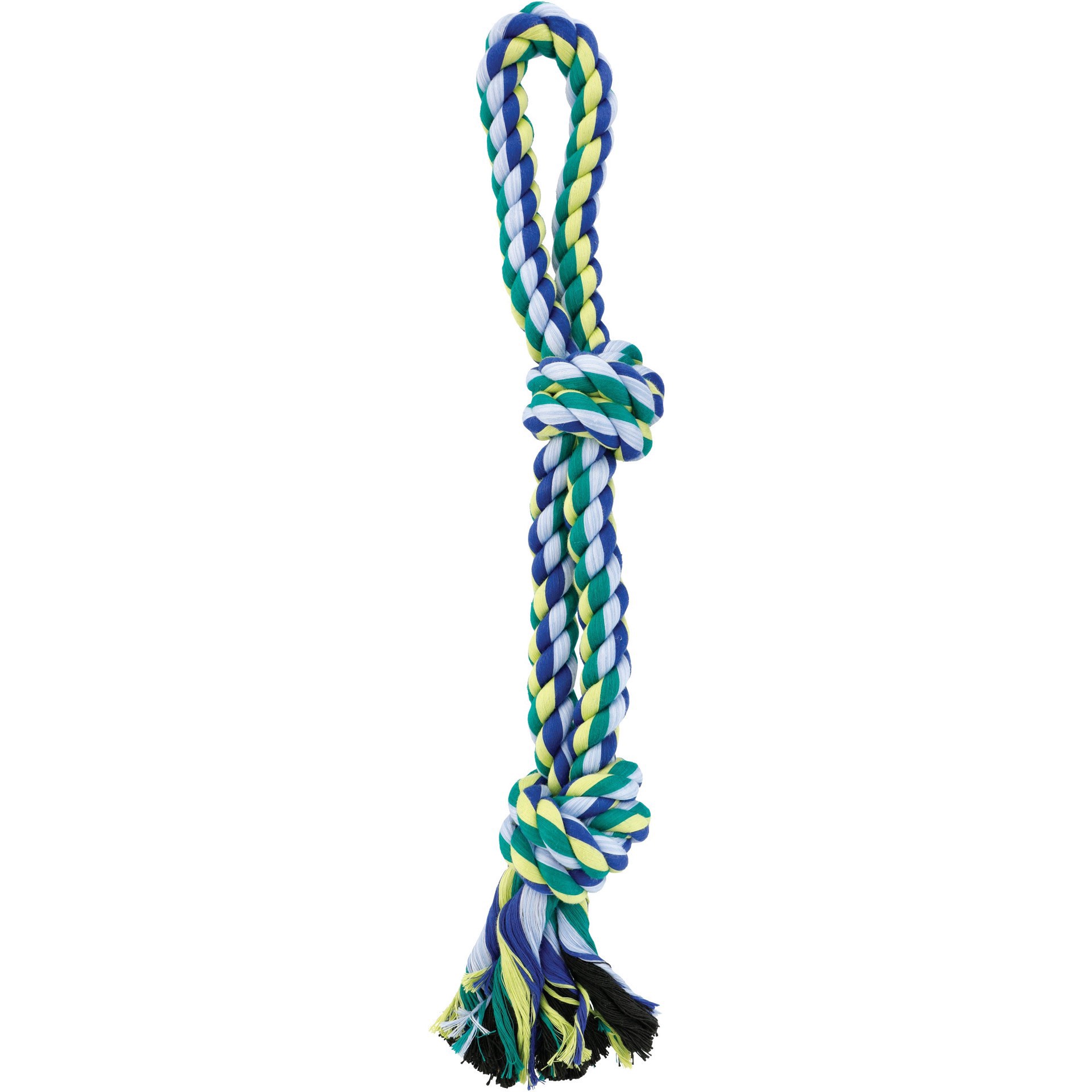 slide 1 of 1, Woof and Whiskers Rope 2 Knots 2 Loops Dog Toy, 1 ct