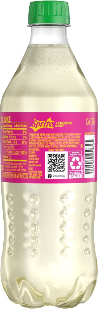 slide 3 of 3, Sprite Lymonade Legacy Bottle, 20 fl oz, 20 fl oz