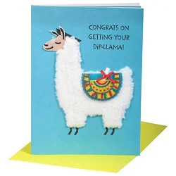Papyrus Diploma Llama Graduation Card - Each