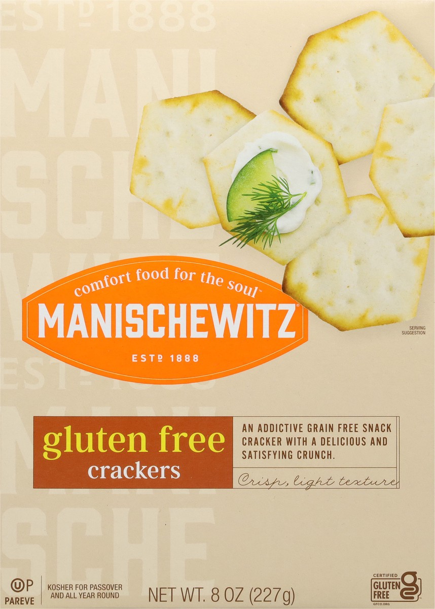 slide 5 of 9, Manischewitz Gluten Free Crackers, 8 oz