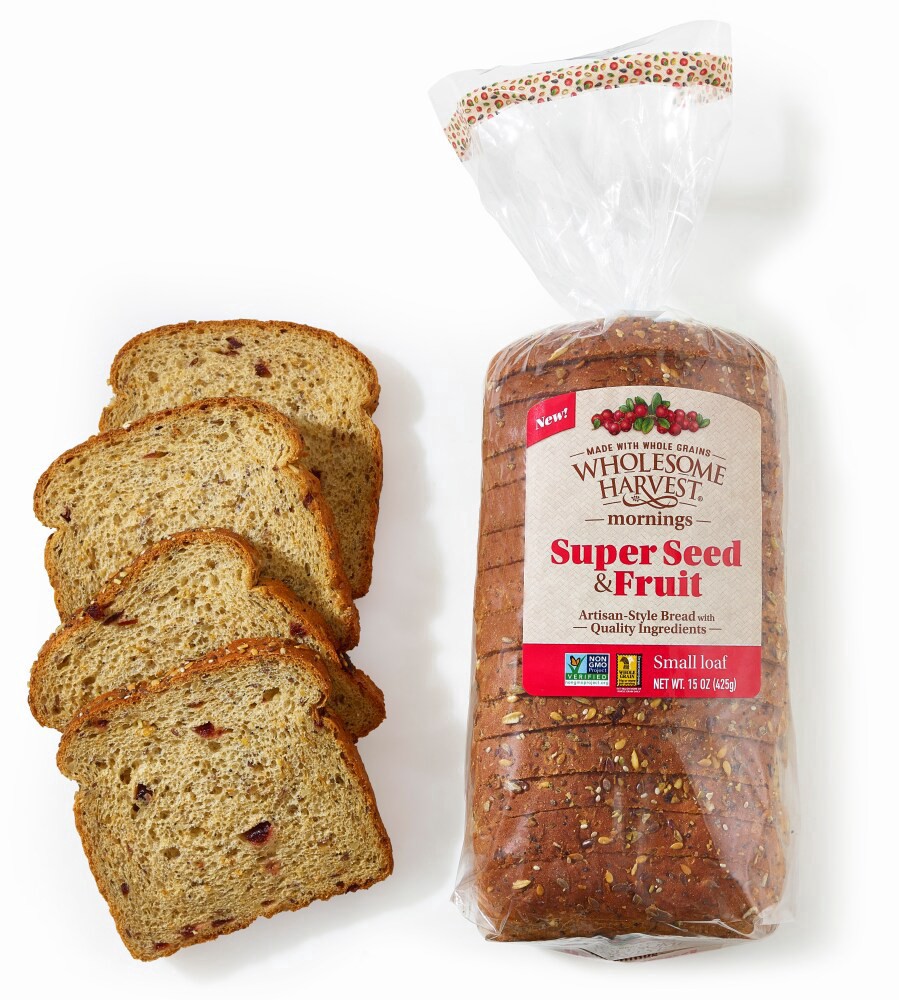 slide 5 of 5, Wholesome Harvest Superseed & Fruit Sliced Bread, 15 oz