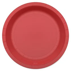 American Greetings 10-Count 7" All Occasion Paper Plates, Red