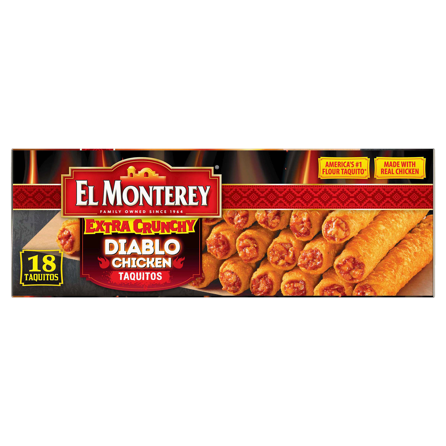 slide 2 of 5, El Monterey Chicken Diablo Taquito, 24.2 oz