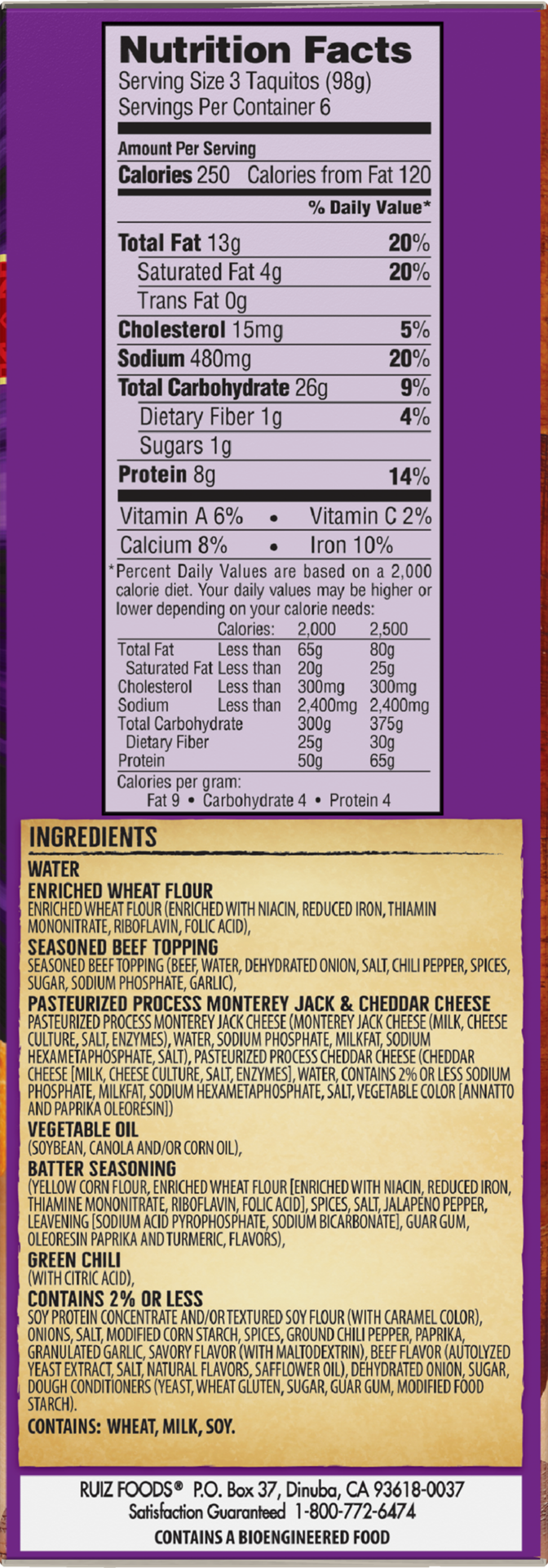 slide 3 of 5, El Monterey Extra Crunchy Taco Seasoned Beef & Cheese Taquitos 18ct, 20.7oz (Frozen), 18 ct