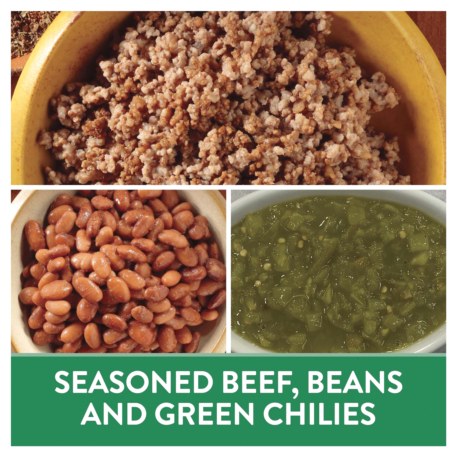 slide 4 of 5, El Monterey Burritos, Mild, Beef & Bean Green Chili, Family Size, 8 Pack, 8 ct