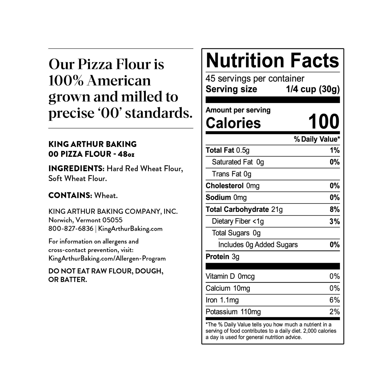 slide 3 of 6, King Arthur Neapolitan-Style 00 Pizza Flour 48 oz, 3 lb