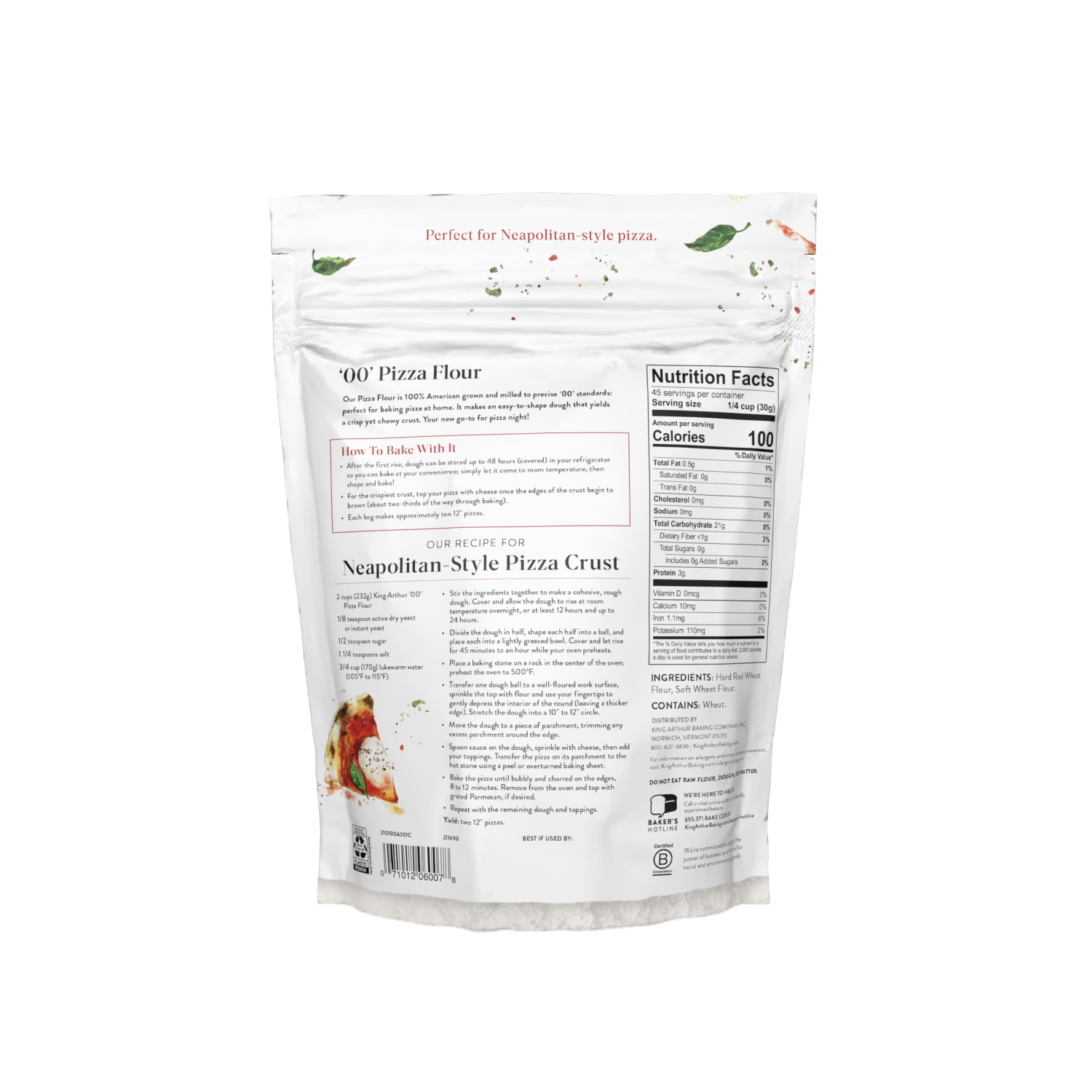 slide 6 of 6, King Arthur Neapolitan-Style 00 Pizza Flour 48 oz, 3 lb