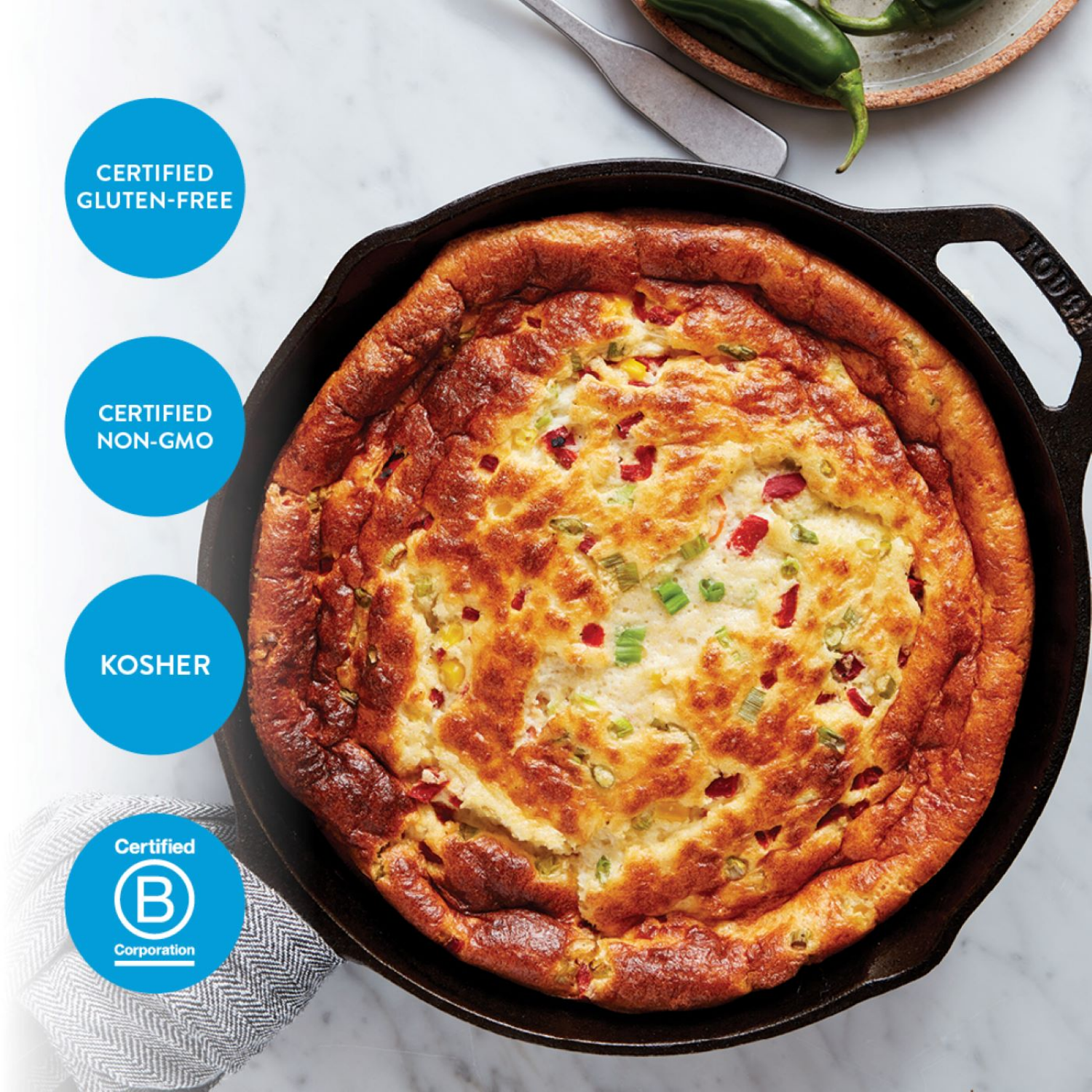 slide 5 of 7, King Arthur Gluten Free Cornbread Mix, 14 oz