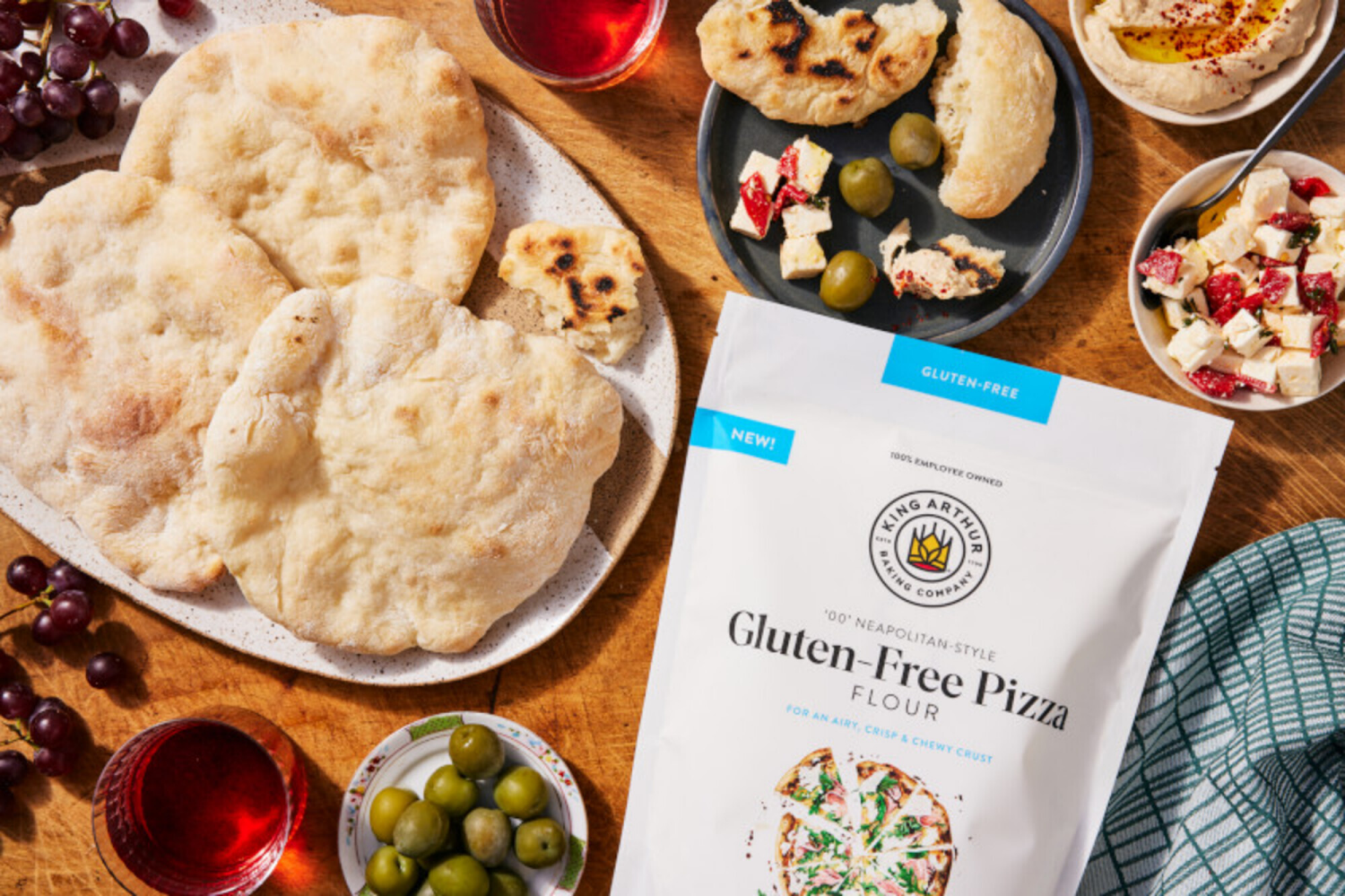 slide 5 of 7, King Arthur Gluten-Free Pizza Flour, 32 oz