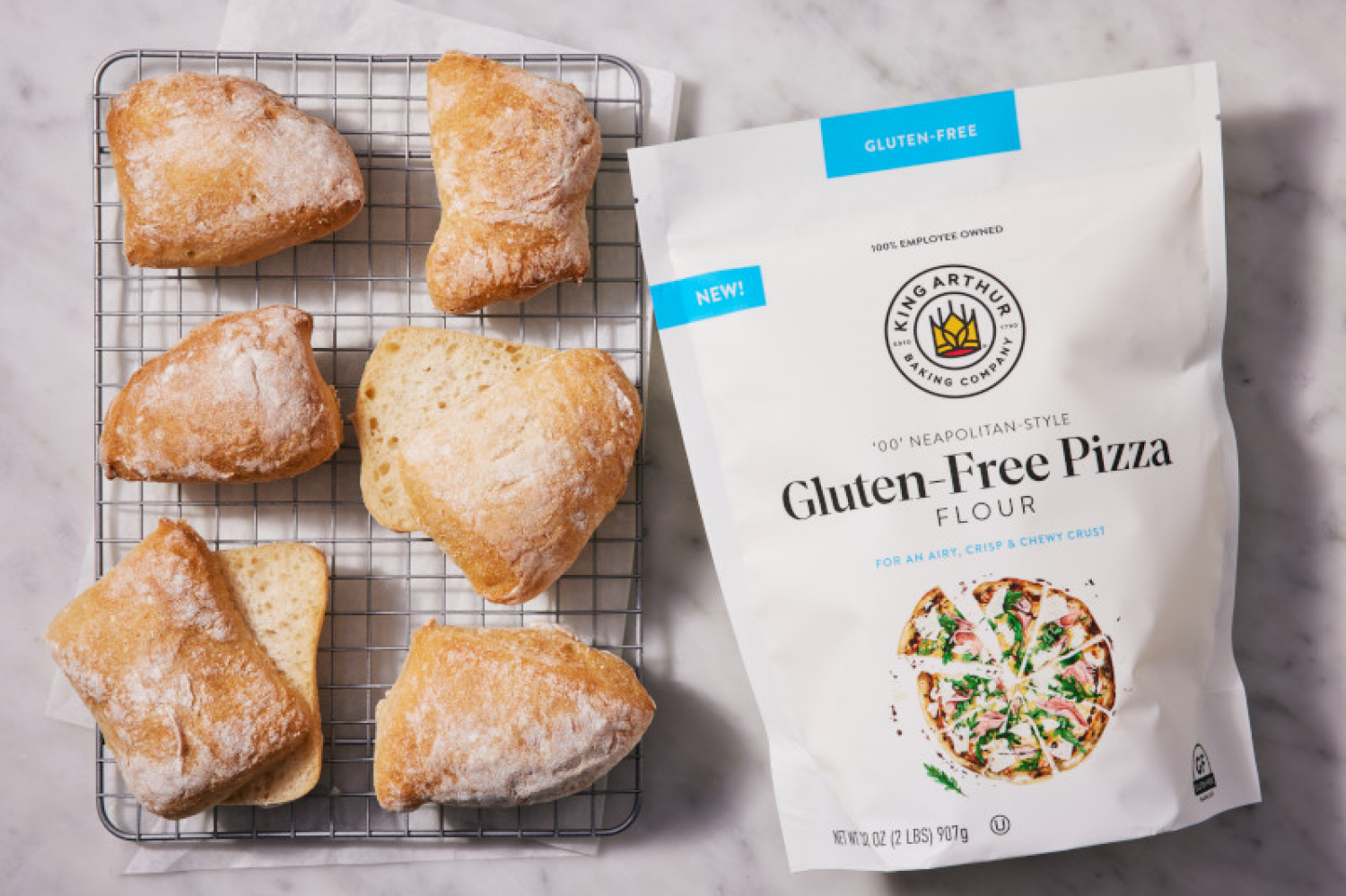 slide 7 of 7, King Arthur Gluten-Free Pizza Flour, 32 oz