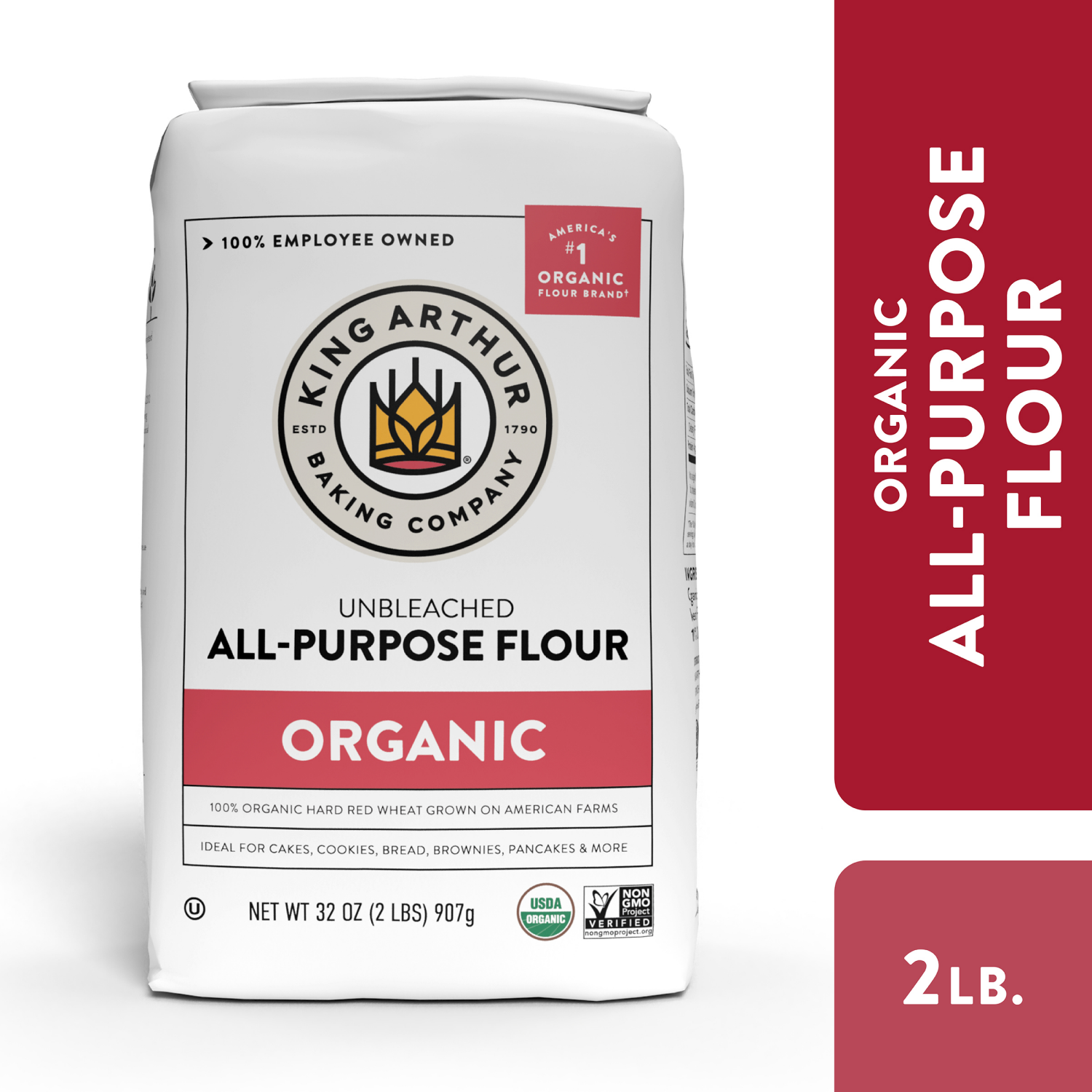 slide 1 of 8, King Arthur Organic Unbleached All Purpose Flour - 2 lb, 2 lb
