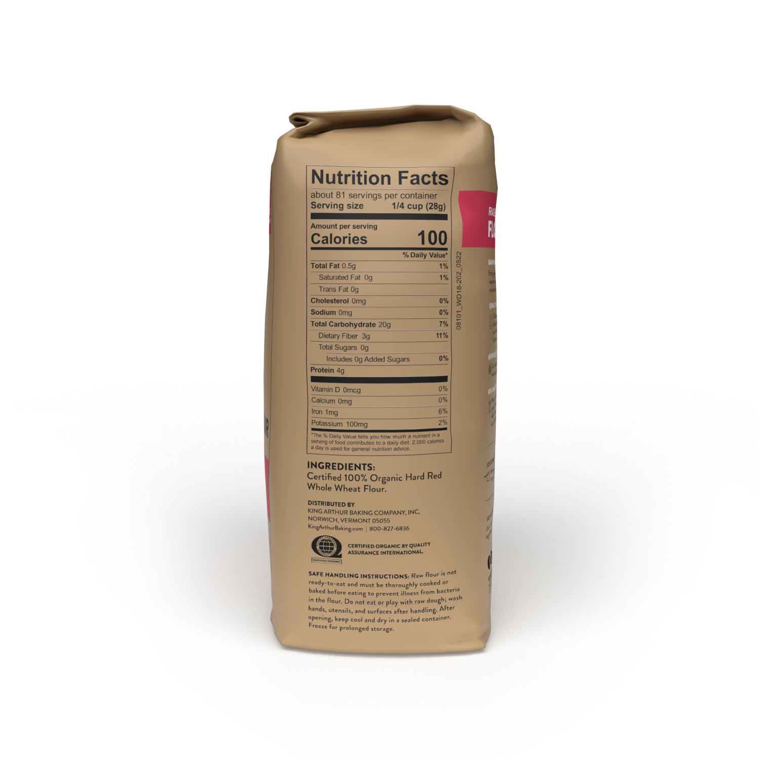 slide 4 of 5, King Arthur Organic Whole Wheat Flour, 5 lb