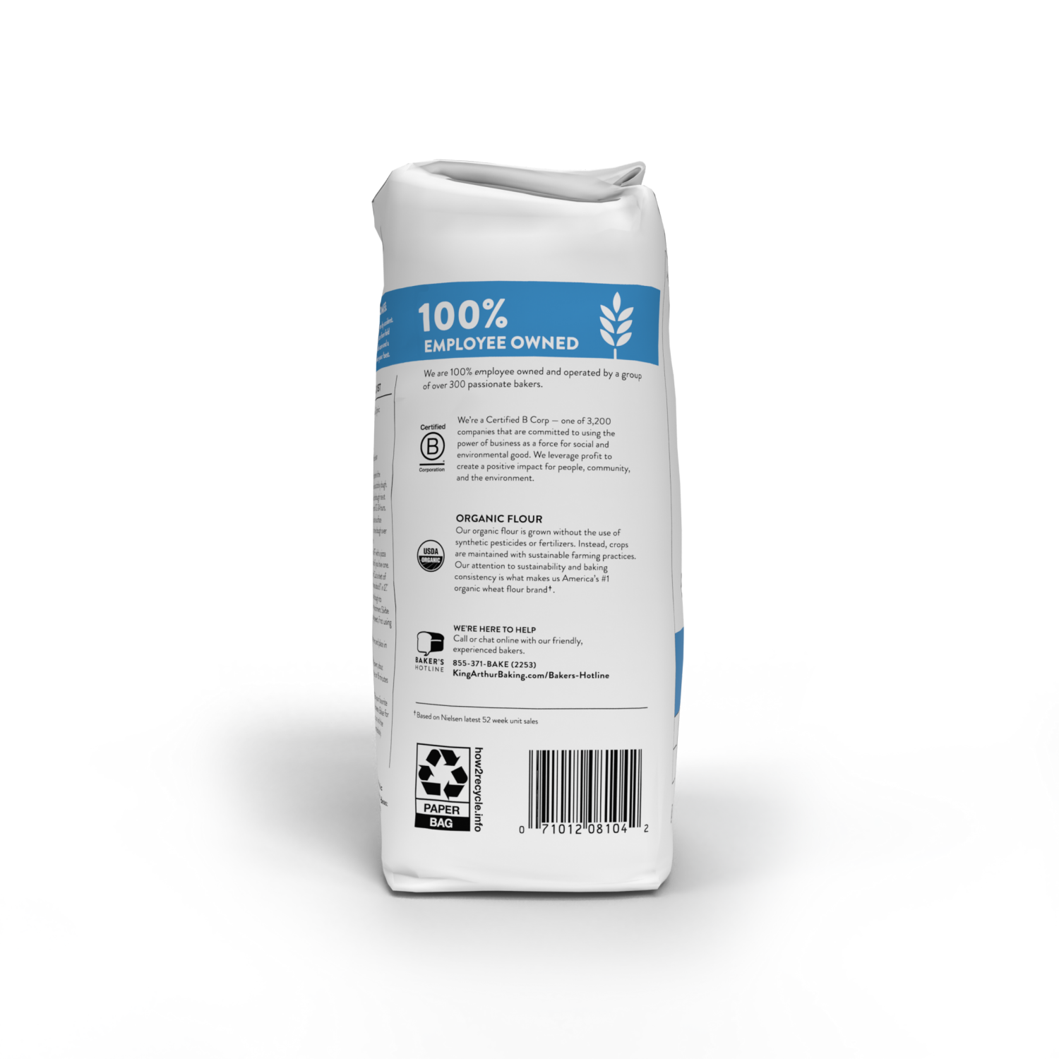 slide 2 of 8, King Arthur Organic Unbleached Bread Flour, 5 lb