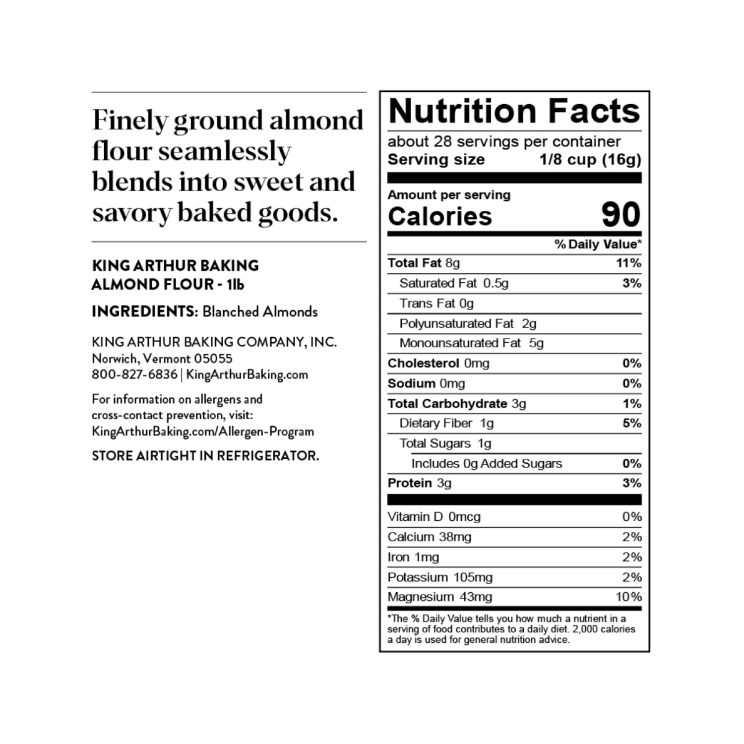 slide 2 of 7, King Arthur Almond Flour, 16 oz