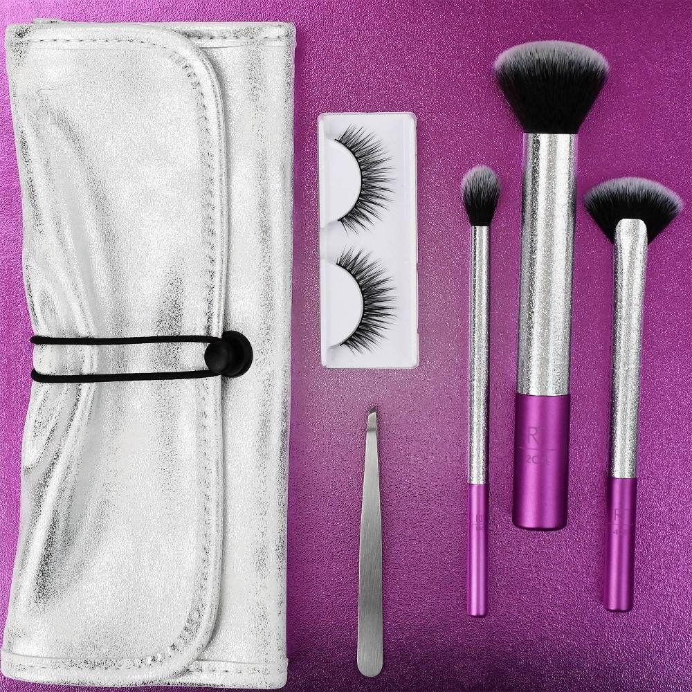 slide 2 of 7, Real Techniques Lustrous Brush Gift Set, 1 ct