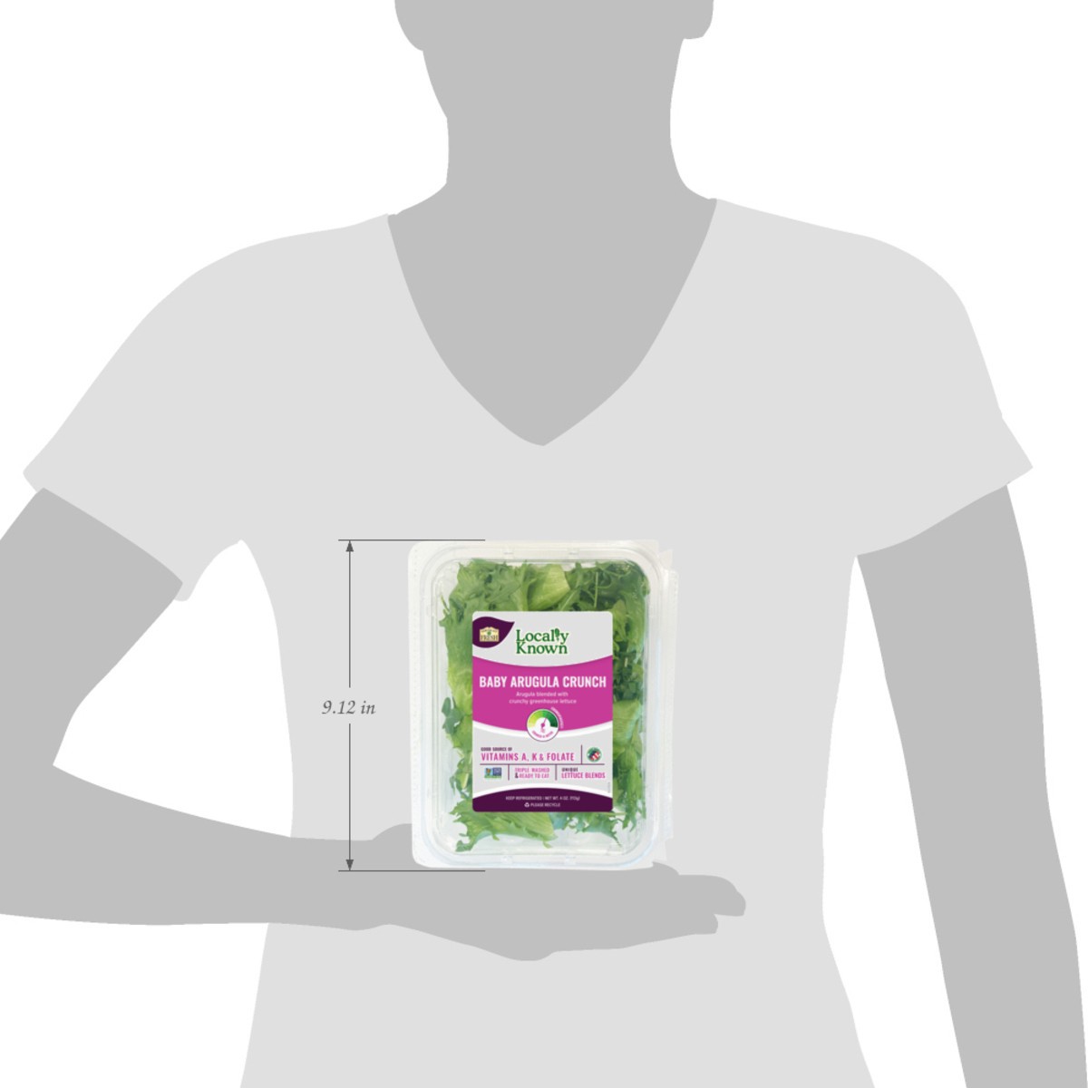 slide 6 of 7, Locally Known 8/4oz Arugula Crunch, 4 oz