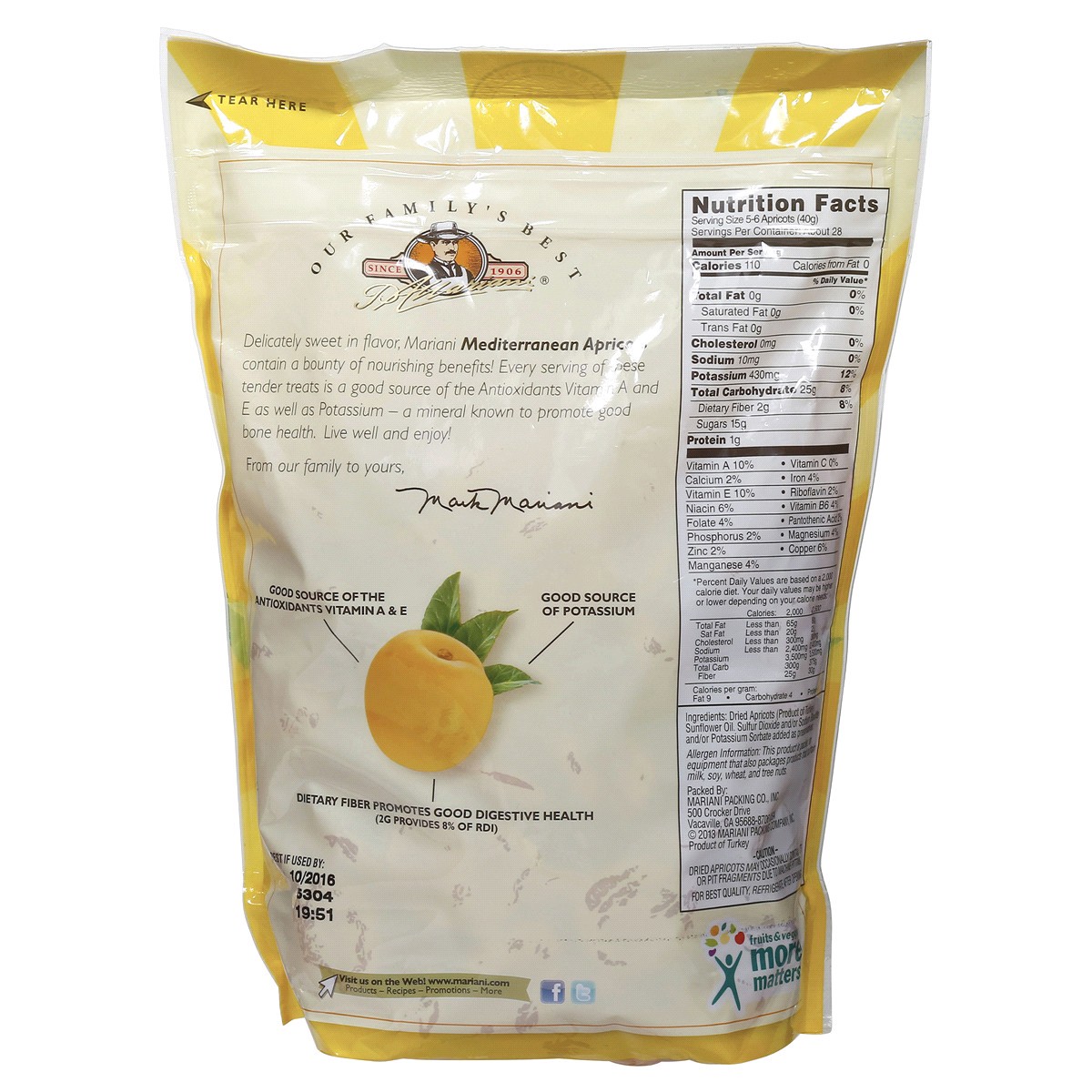 slide 2 of 2, Mariani Premium Mediterranean Apricots- 32 oz, 32 oz