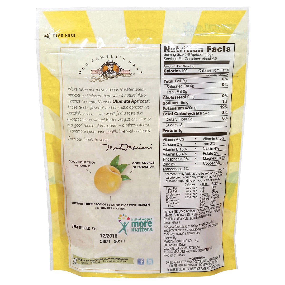 slide 5 of 5, Mariani Premium Dried Ultimate Apricots, 6 oz, 6 oz