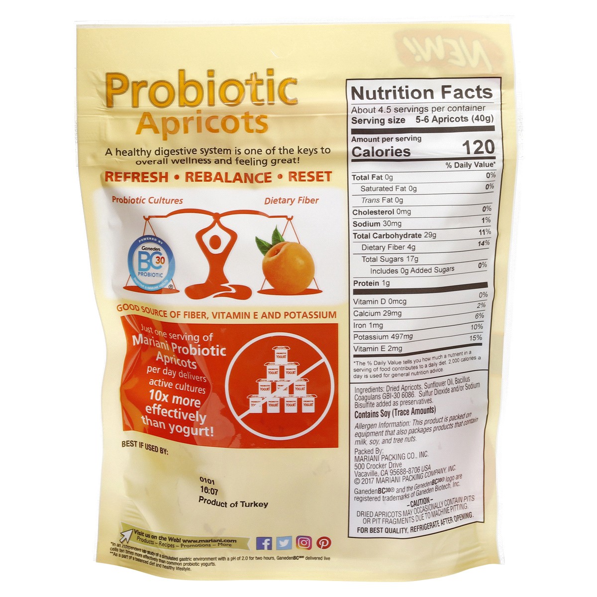 slide 2 of 2, Mariani Premium Probiotic Apricots, 6 oz, 6 oz