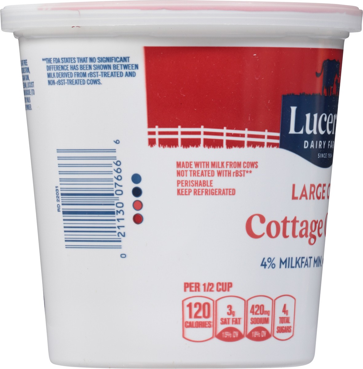 slide 6 of 9, Lucerne Cottage Cheese 4% Large Curd - 24 Oz, 24 oz